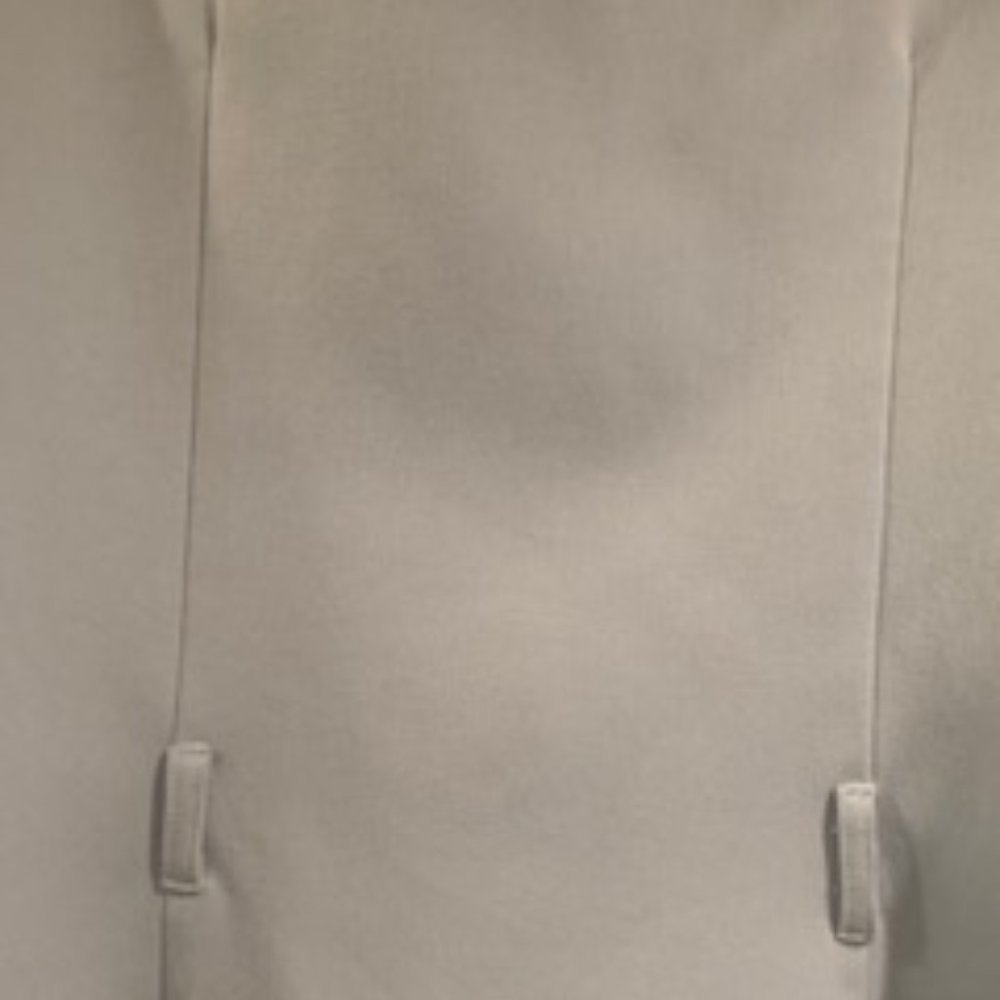 Baby blue tapered jacket with french cuffs in fine knit - Picture 6 of 9